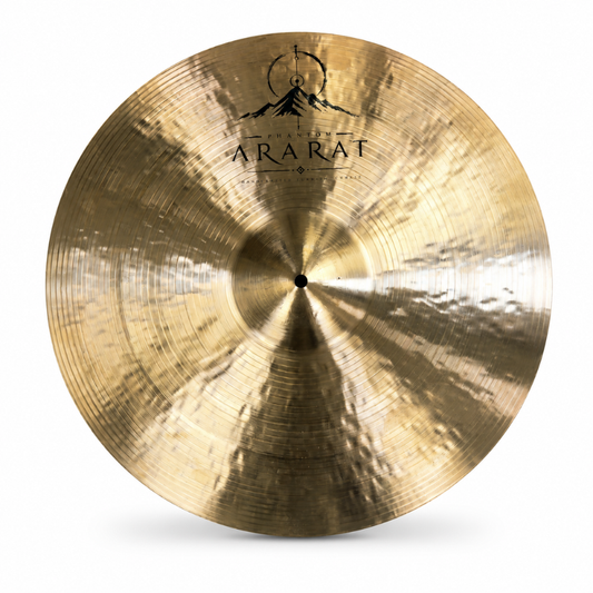 Phantom ARARAT 20" Ride handcrafted Turkish B20 ride cymbal showcasing exquisite craftsmanship and shine.