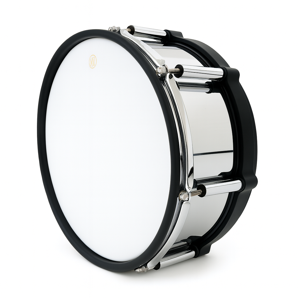 Snare drum on a white background